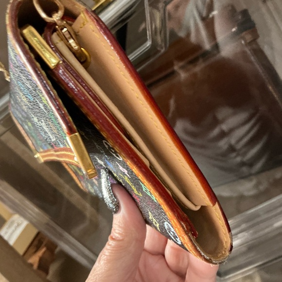 COPY - Special Edition Louis Vuitton Murakami Leather Multi Colored Tri-Fold Wa… - Picture 5 of 11